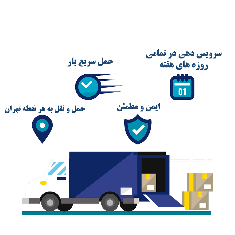 باربری پونک حمل بار و اثاثیه منزل بسته بندی با قیمت مناسب 44362933